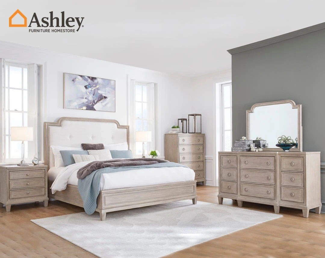 JORLAINA BEDROOM SET KING SIZE (193*203CM) MADE FROM WOOD,ENGINEERED WOOD