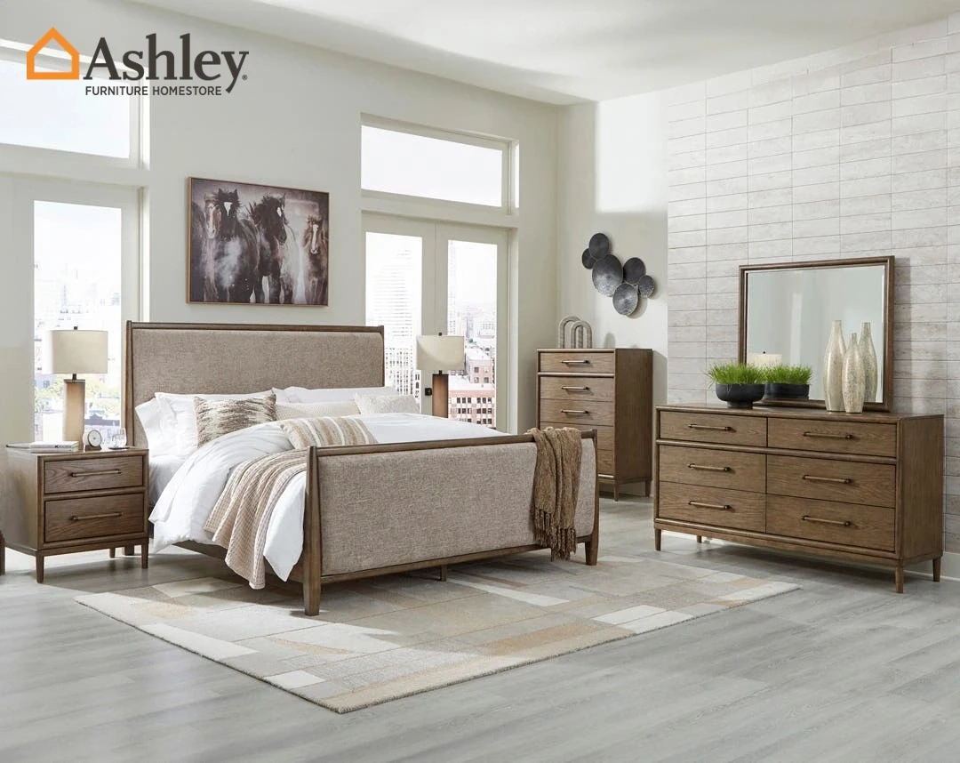 ROANHOWE BEDROOM SET KING SIZE (193*203 CM) MADE FROM WOOD,ENGINEERED WOOD