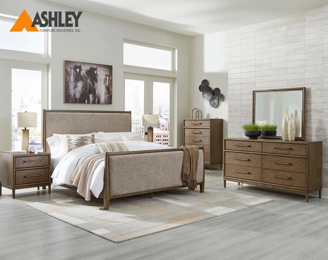 ROANHOWE BEDROOM SET KING SIZE (193*203 CM) MADE FROM WOOD,ENGINEERED WOOD