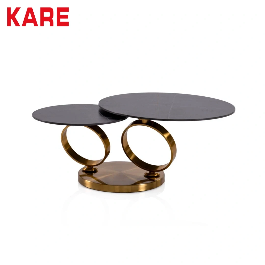 CARALITA CENTER TABLE GOLD MADE FROM METAL,METAL,CERAMIC
