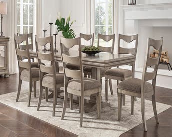 LEXORNE DINING TABLE SET 8 CHAIRS