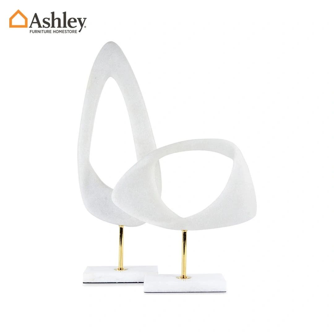 SHAD SCULPTURE SET OF 2 PCS MADE FROM METAL,STONE