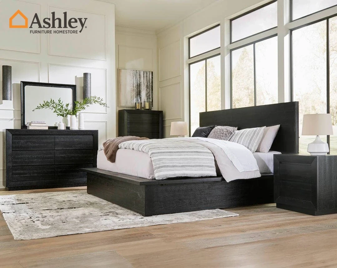 LONDER BEDROOM SET KING SIZE (193*203 CM) MADE FROM WOOD,ENGINEERED WOOD