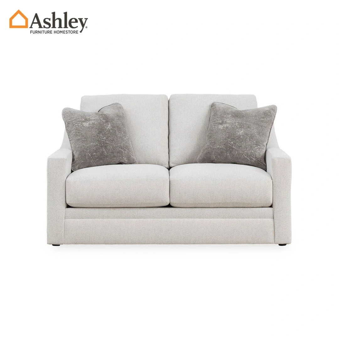 كنبة ميتلين مقعدين رمادي فاتح أنيق، طقم كنب مريح عصري للبيع اونلاين مع شحن مجاني