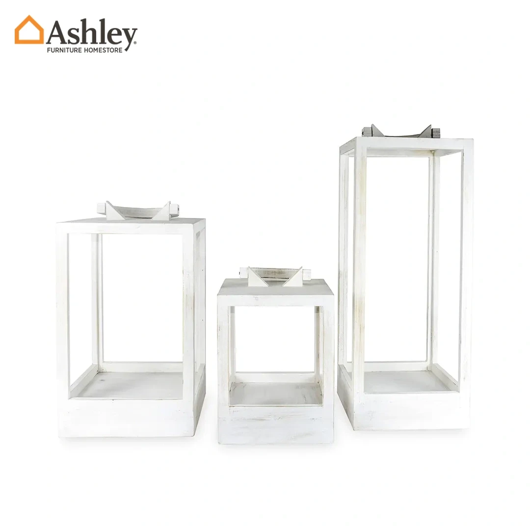 ANDERIUS LANTERN SET OF 3 PCS MADE FROM WOOD