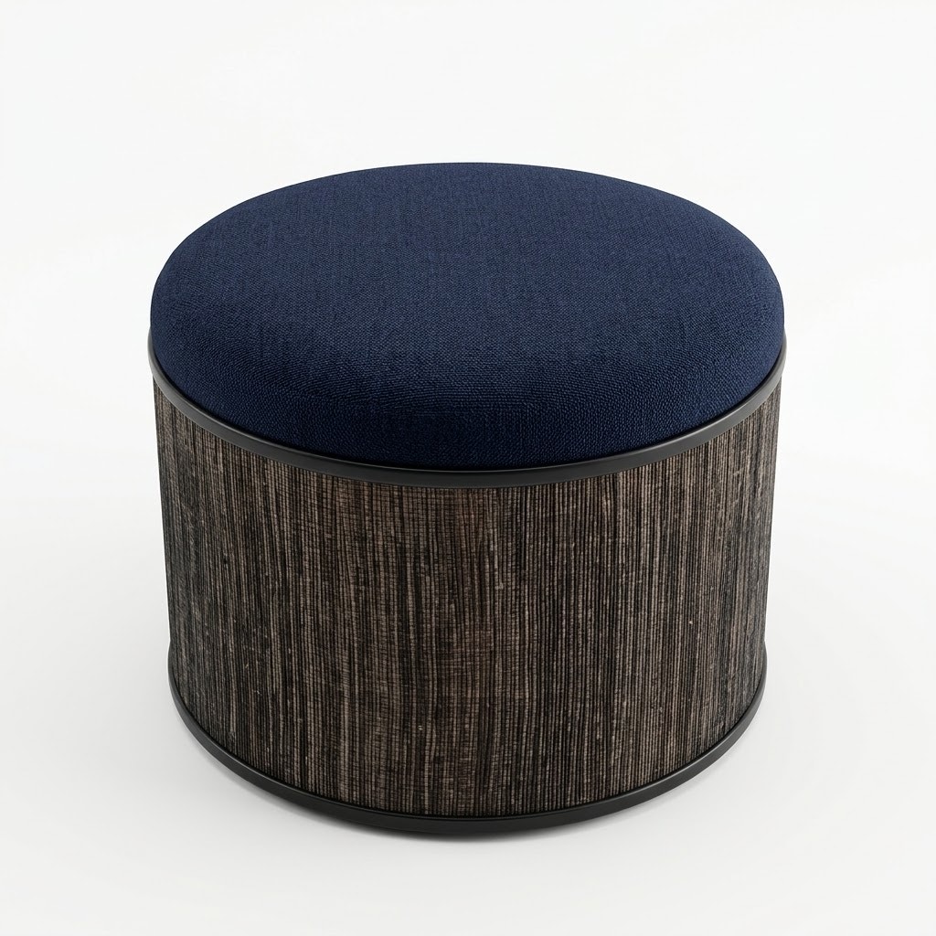 TRITALA OTTOMAN MADE FROM WOOD,FABRIC,METAL