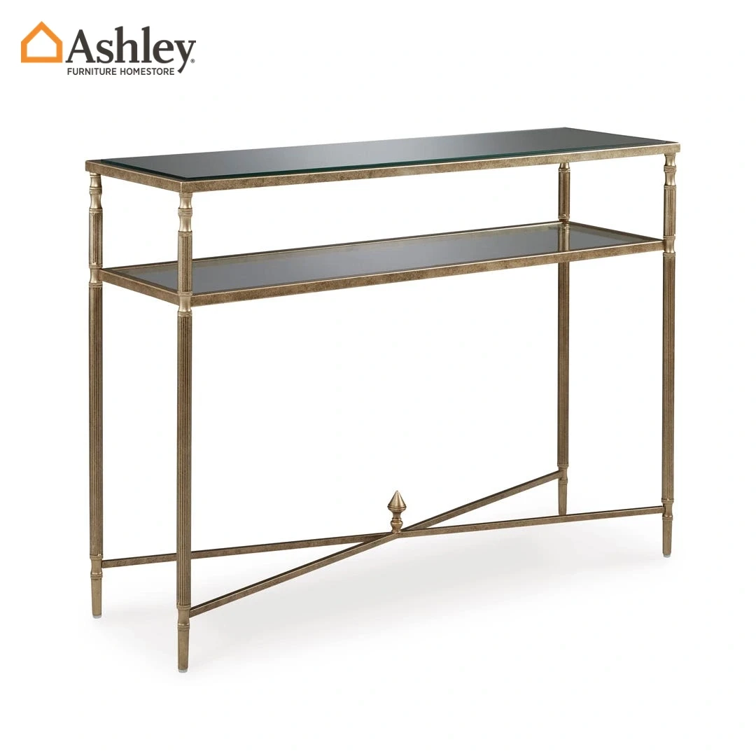 STOCKWELL CONSOLE/SOFA TABLE MADE FROM METAL,GLASS