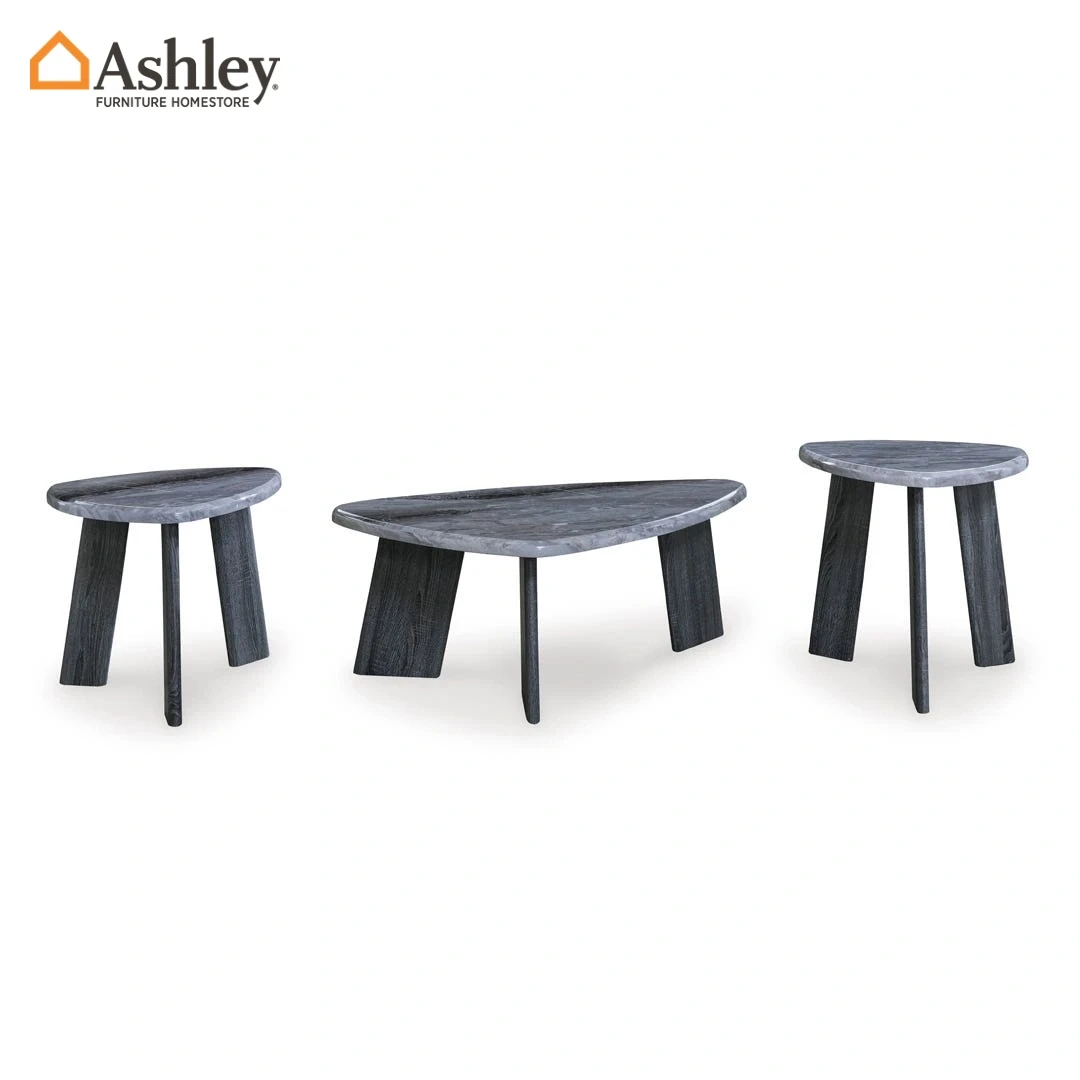 BLUEBOND COFFEE TABLE SET OF 3 PCS MADE FROM ENGINEERED WOOD,STONE