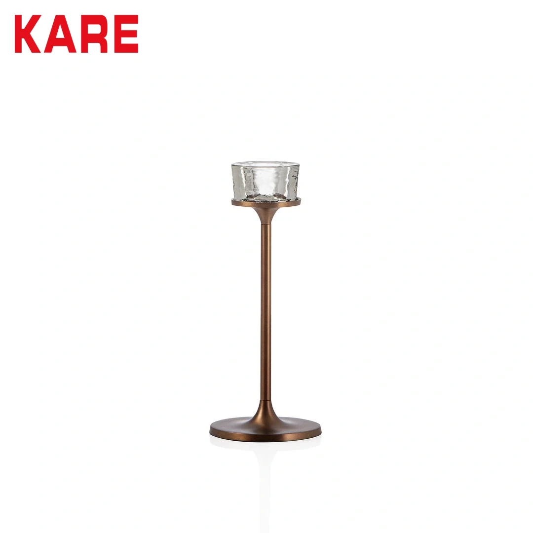 SOLACE CANDLE HOLDER SMALL MADE FROM METAL,GLASS