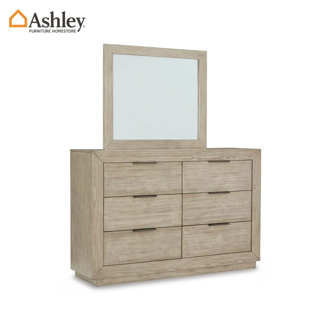 HENNINGTON DRESSER + MIRROR MADE FROM ENGINEERED WOOD