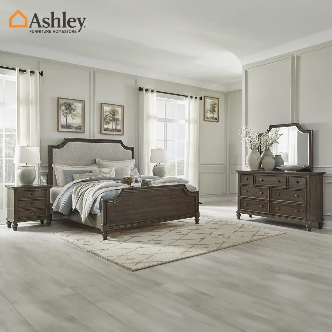 VERAMOND BEDROOM SET KING SIZE (193*203 CM) MADE FROM WOOD,ENGINEERED WOOD