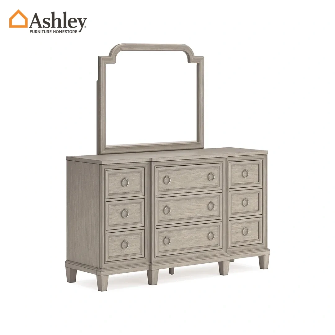 JORLAINA DRESSER + MIRROR MADE FROM WOOD,ENGINEERED WOOD