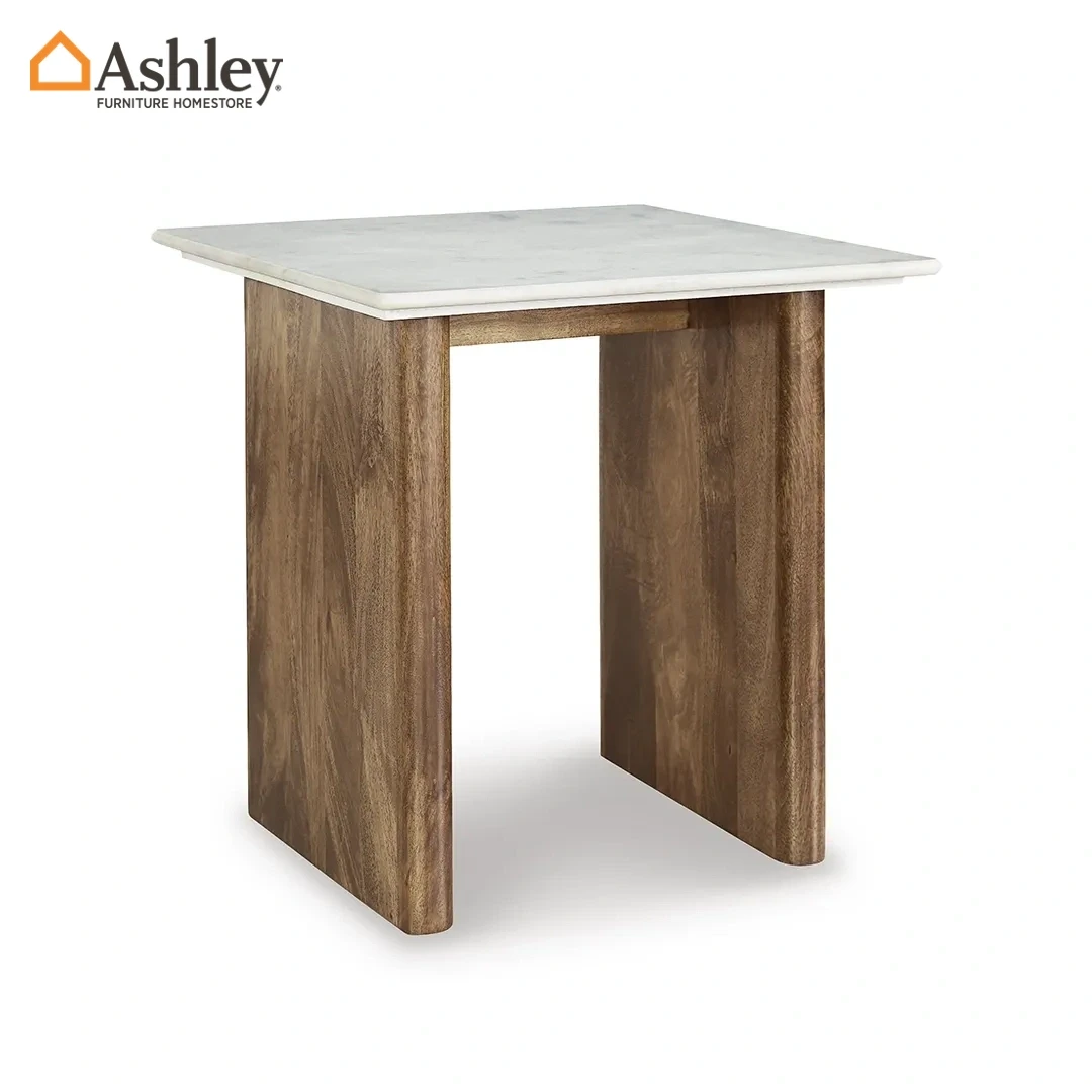 ISANTI END TABLE MADE FROM WOOD,STONE