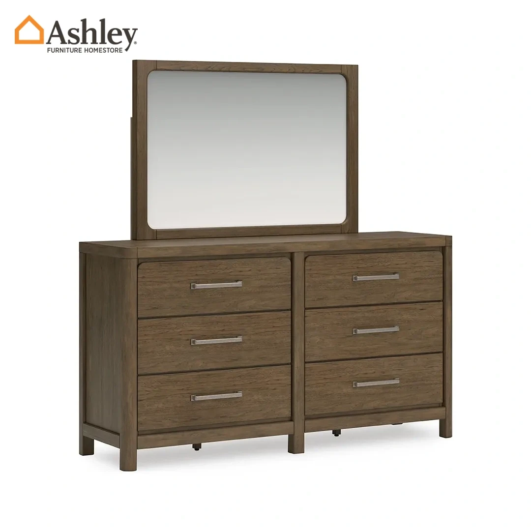 CABALYNN DRESSER + MIRROR MADE FROM ENGINEERED WOOD