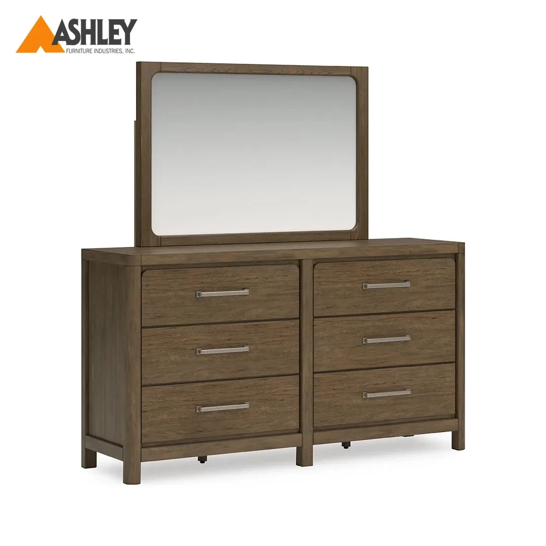 CABALYNN DRESSER + MIRROR MADE FROM ENGINEERED WOOD