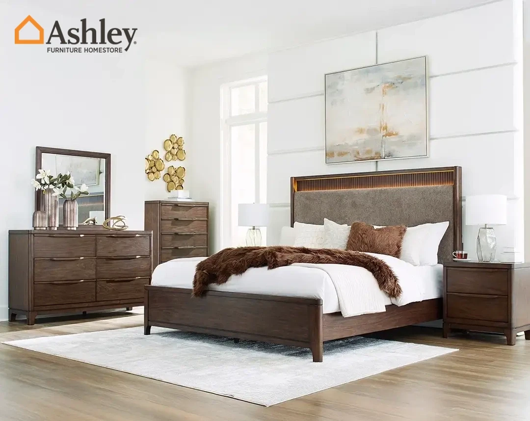 KORESTONE BEDROOM SET WHITH CHEST  KING SIZE ( 193*203) MADE FROM WOOD,ENGINEERED WOOD