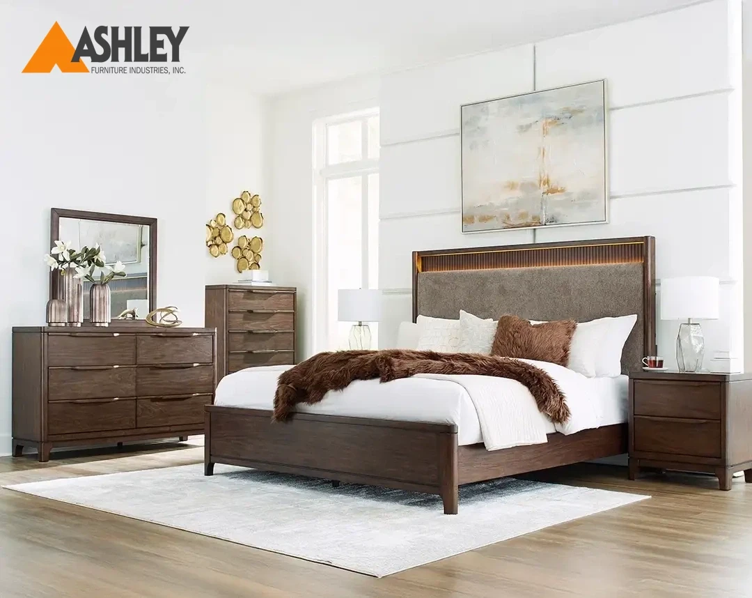 KORESTONE BEDROOM SET WHITH CHEST  KING SIZE ( 193*203) MADE FROM WOOD,ENGINEERED WOOD