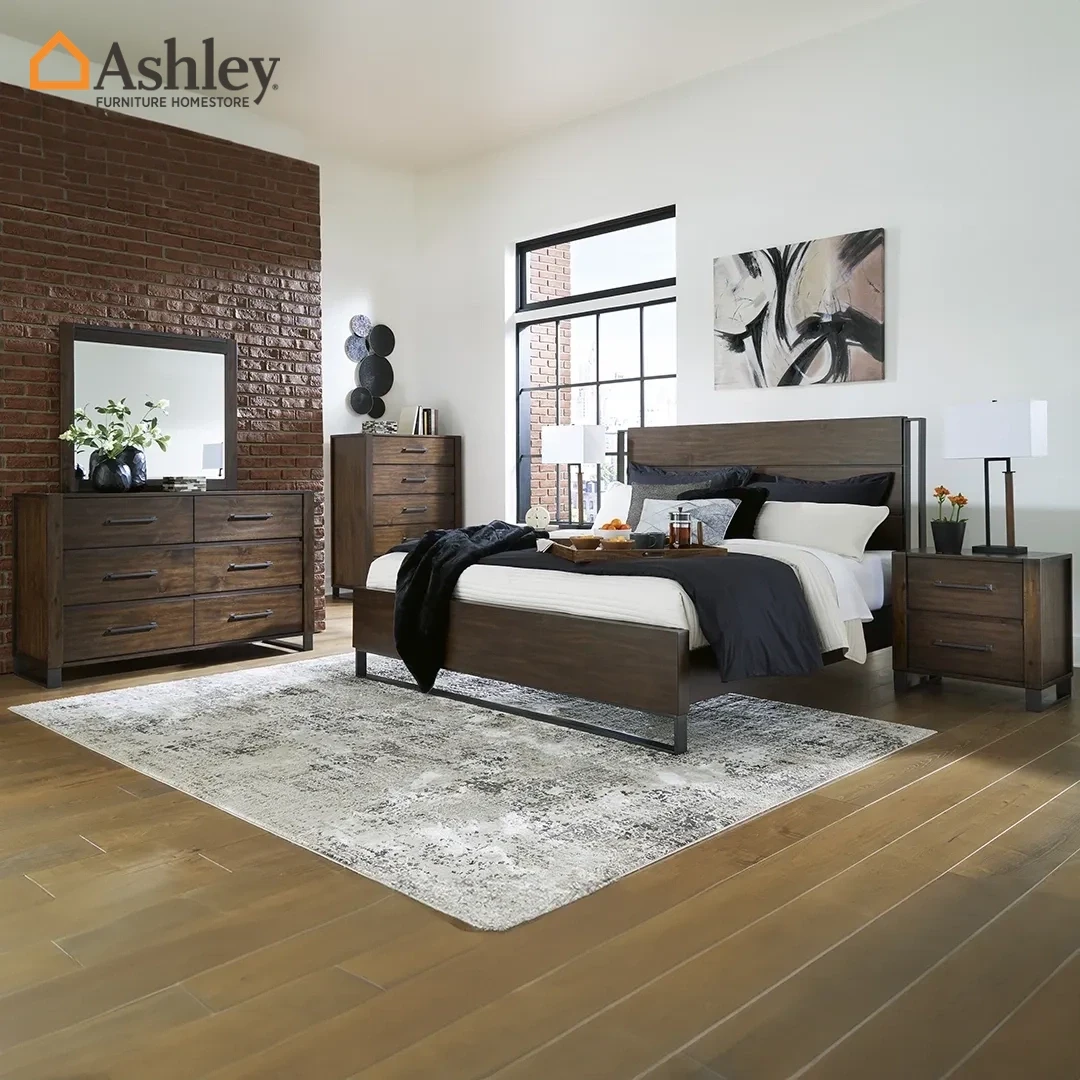 ZUMBADO BEDROOM SET KING SIZE (193*203 CM) BROWN MADE FROM WOOD,ENGINEERED WOOD