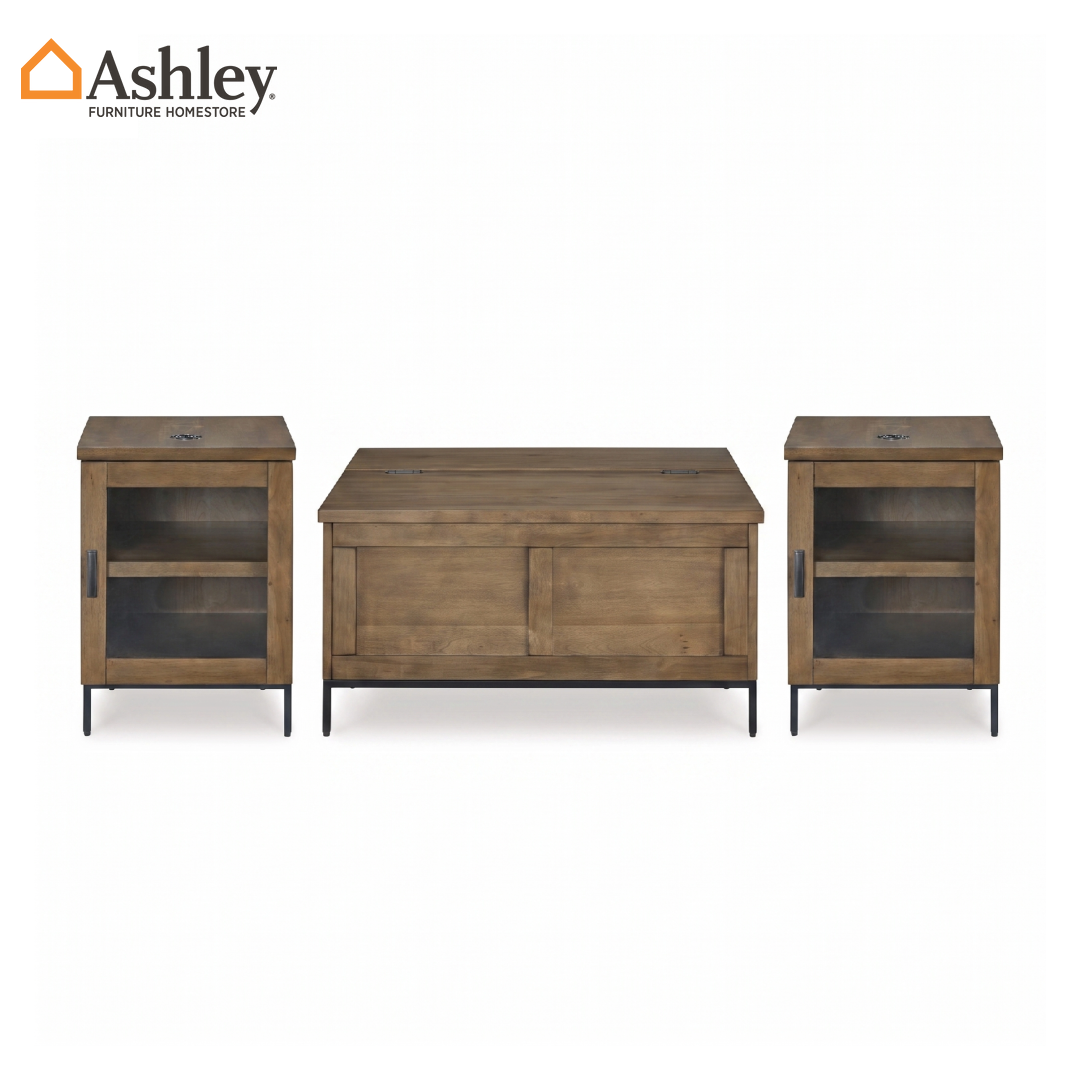 TORLANTA COFFEE TABLE SET - BROWN