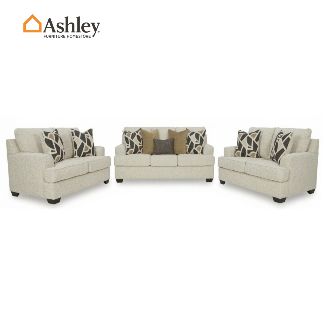 HEARTCORT SOFA SET 3 PCS MADE FROM FABRIC