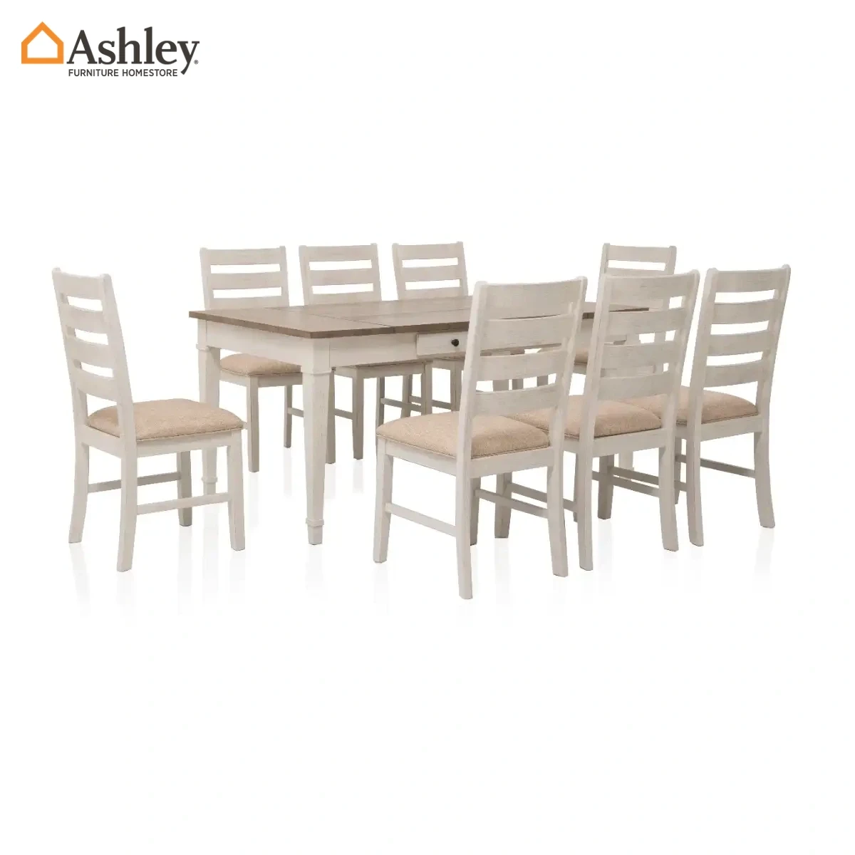 TELVA DINING TABLE SET 8 CHAIRS MADE FROM WOOD,ENGINEERED WOOD