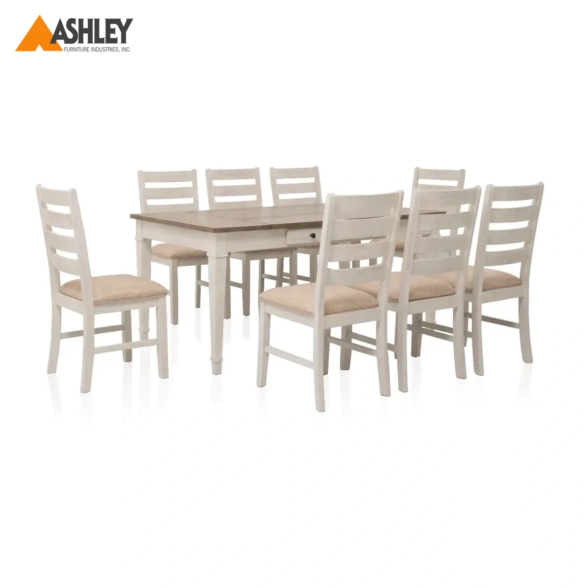 طقم طاولة طعام 8 كرسي تيلفا لون أبيض