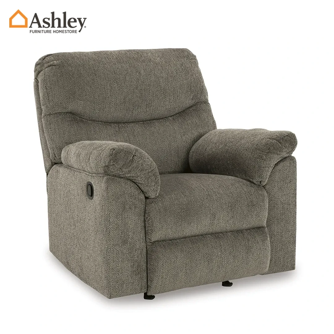 ALPHONS ROCKER RECLINER GREY MADE FROM FABRIC