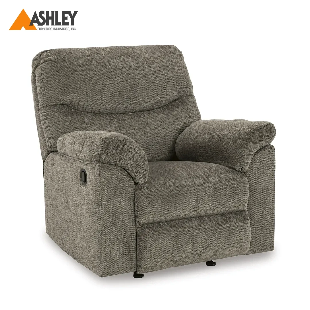 ALPHONS ROCKER RECLINER GREY MADE FROM FABRIC