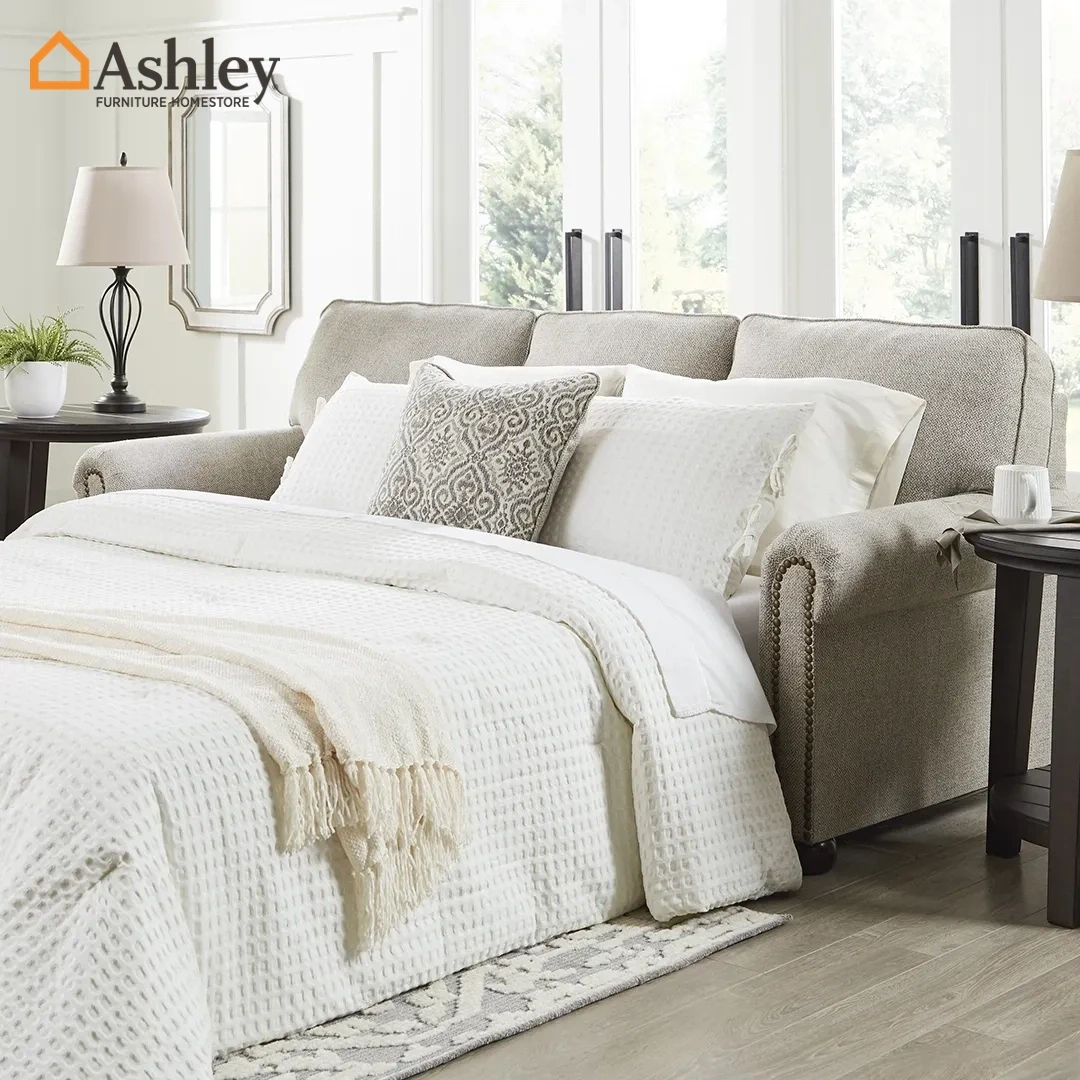 كنبة سرير جايلون 3 مقاعد رصاصية بتصميم أنيق من ميداس