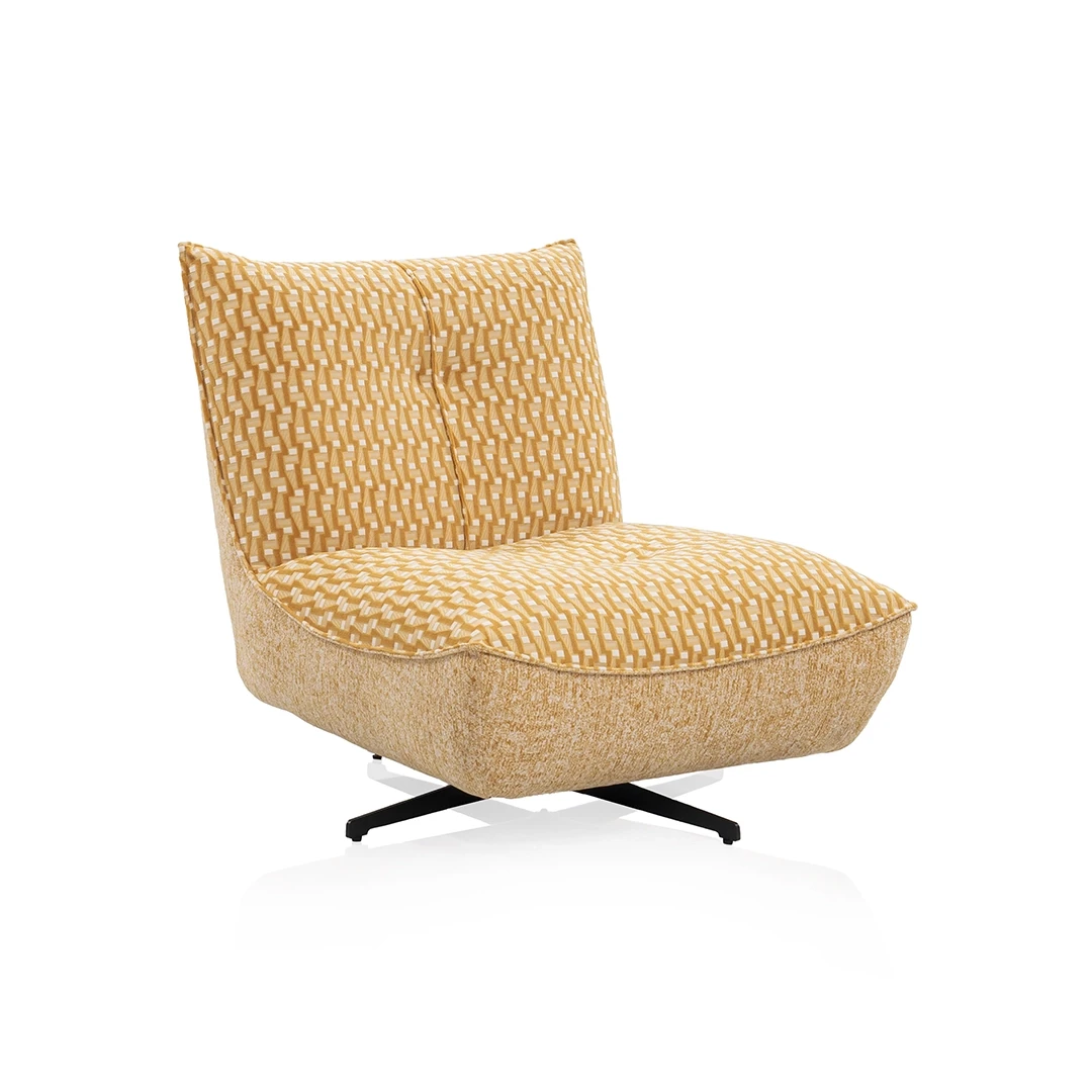 LUXEYRA ARMLESS CHAIR 80 x 85 x 76CM VELVET ORANGE