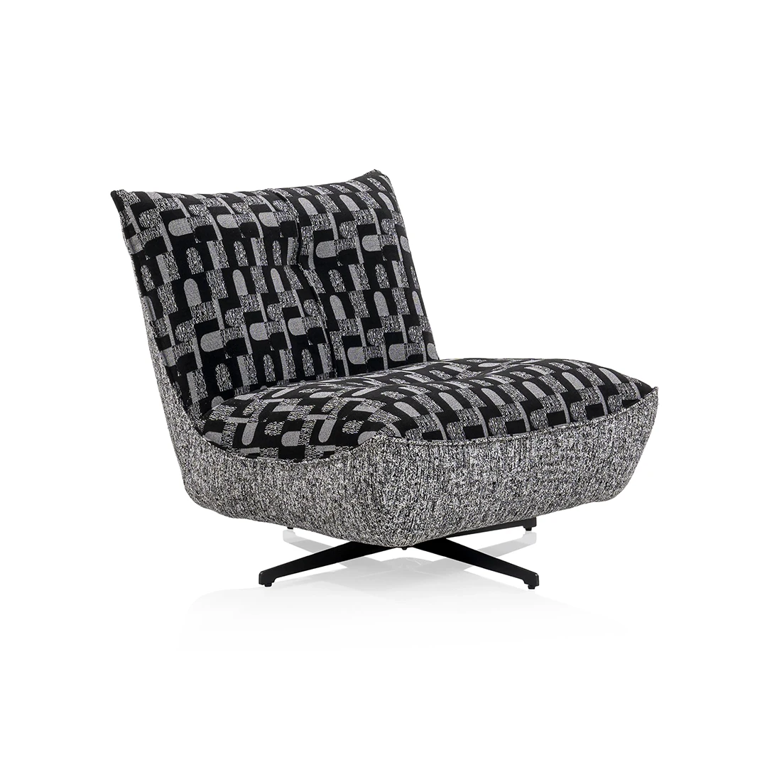 LUXEYRA ARMLESS CHAIR 80 x 85 x 76CM VELVET GREY