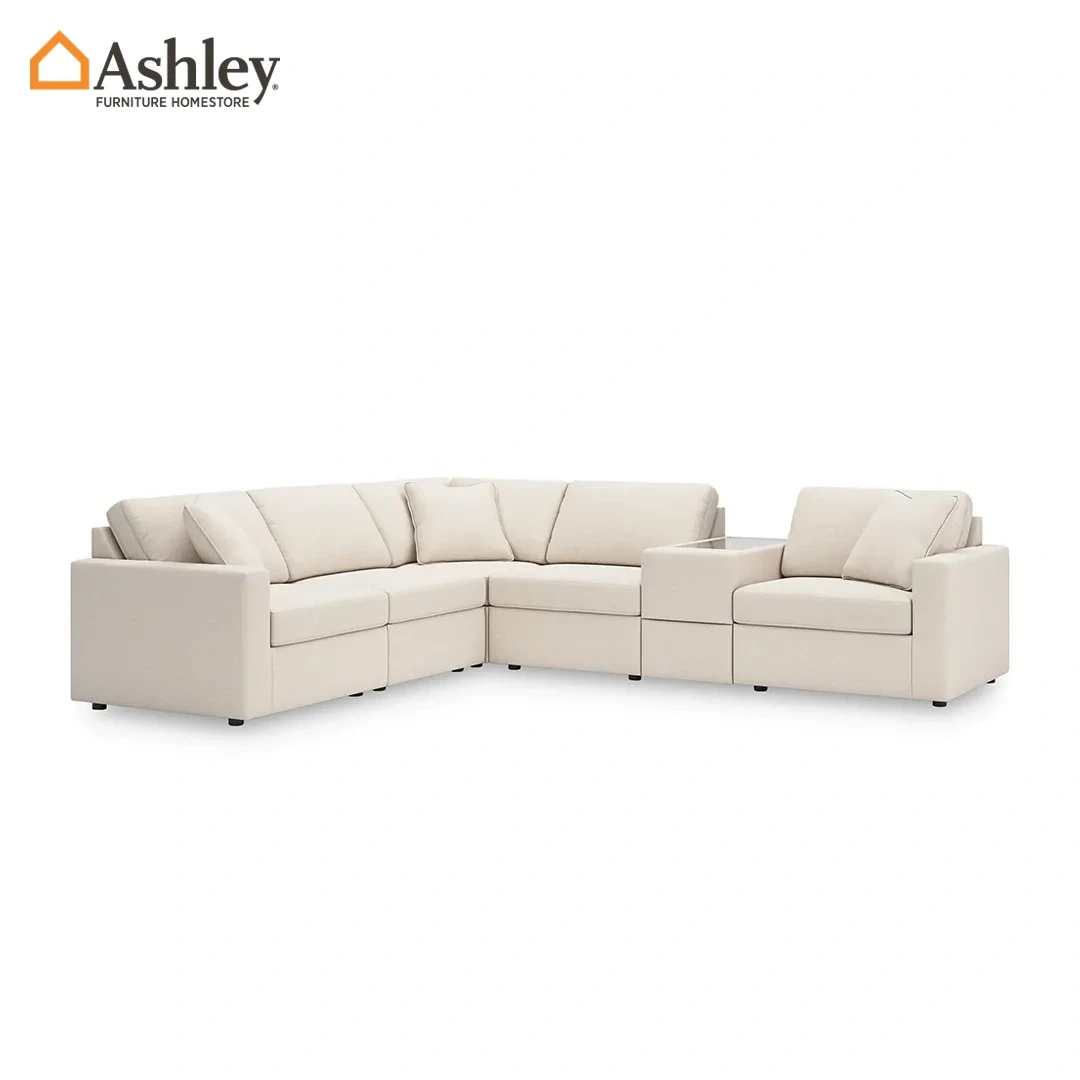 MODMAX SECTIONAL SOFA BEIGE 6 PCS MADE FROM FABRIC