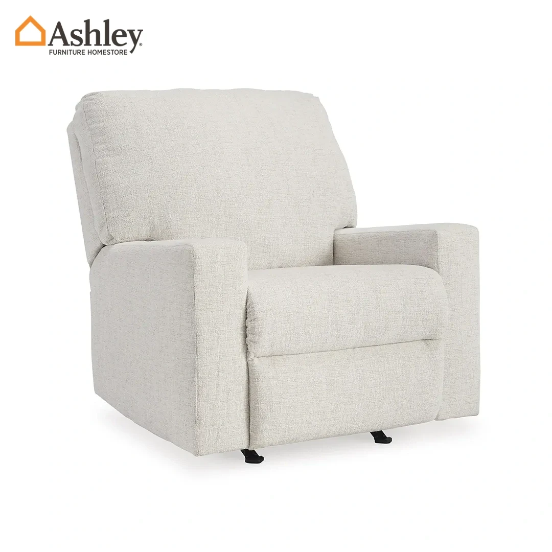 RANNIS ROCKER RECLINER WHITE MADE FROM FABRIC