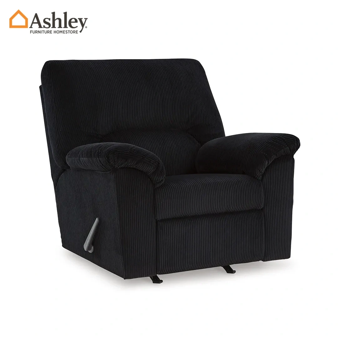 SIMPLEJOY ROCKER RECLINER BLACK MADE FROM FABRIC,FABRIC