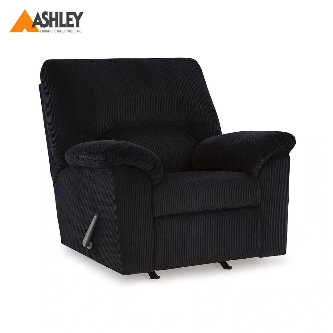 SIMPLEJOY ROCKER RECLINER BLACK MADE FROM FABRIC,FABRIC