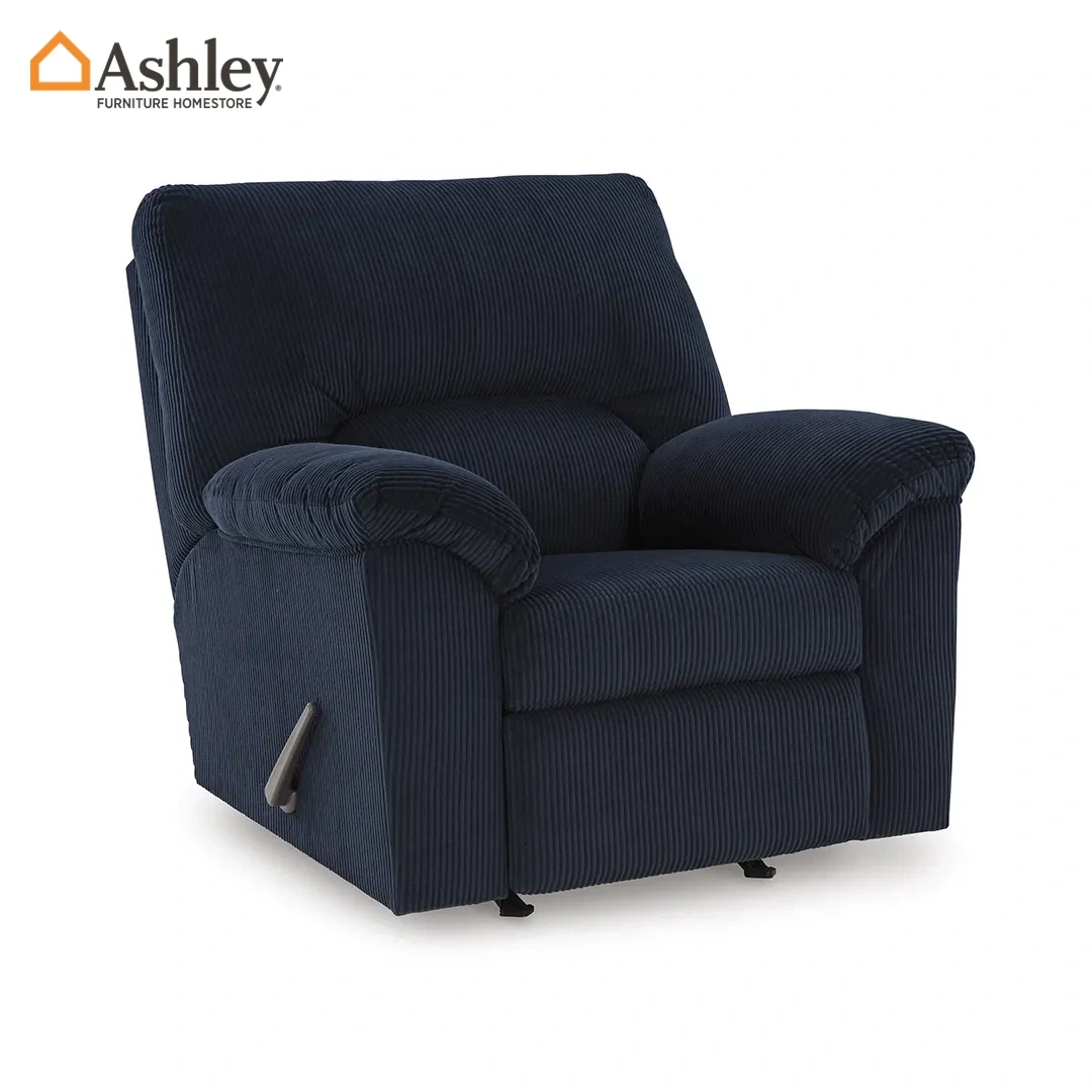 SIMPLEJOY ROCKER RECLINER BLUE MADE FROM FABRIC,FABRIC