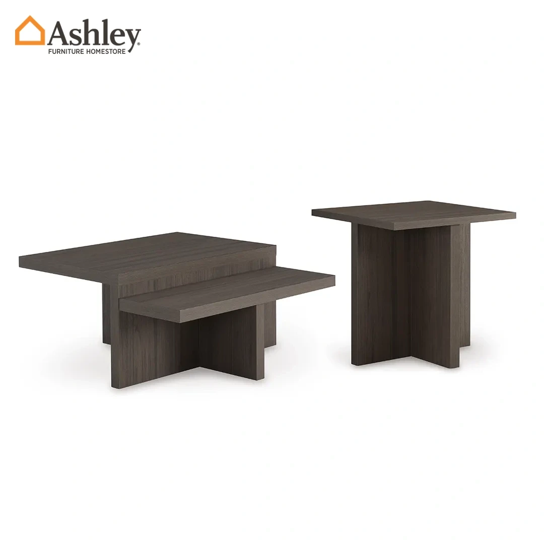 ZENDEX COFFEE TABLE SET 2 PCS MADE FROM ENGINEERED WOOD
