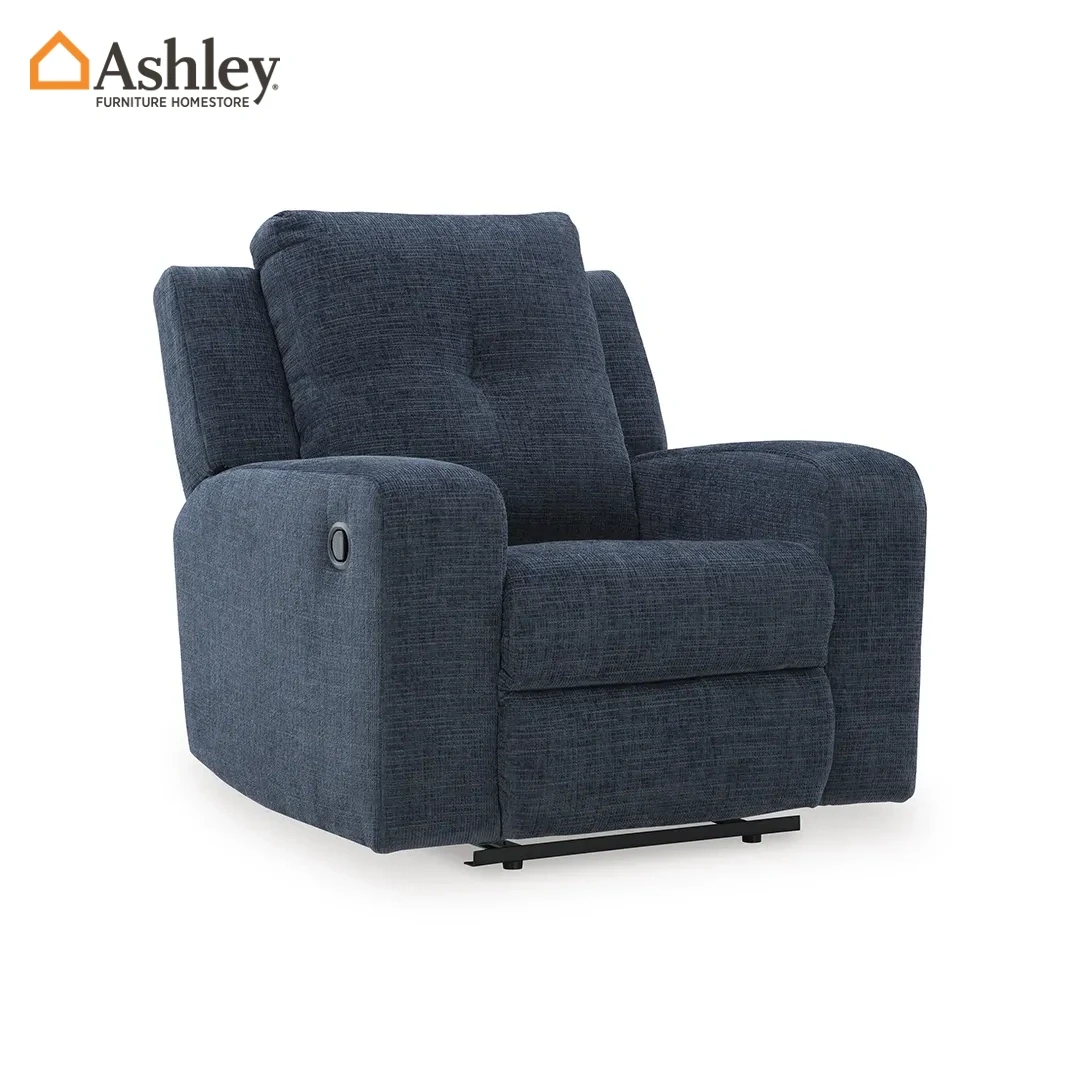 DANUM RECLINER BLUE MADE FROM FABRIC