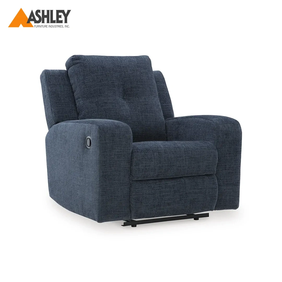 DANUM RECLINER BLUE MADE FROM FABRIC