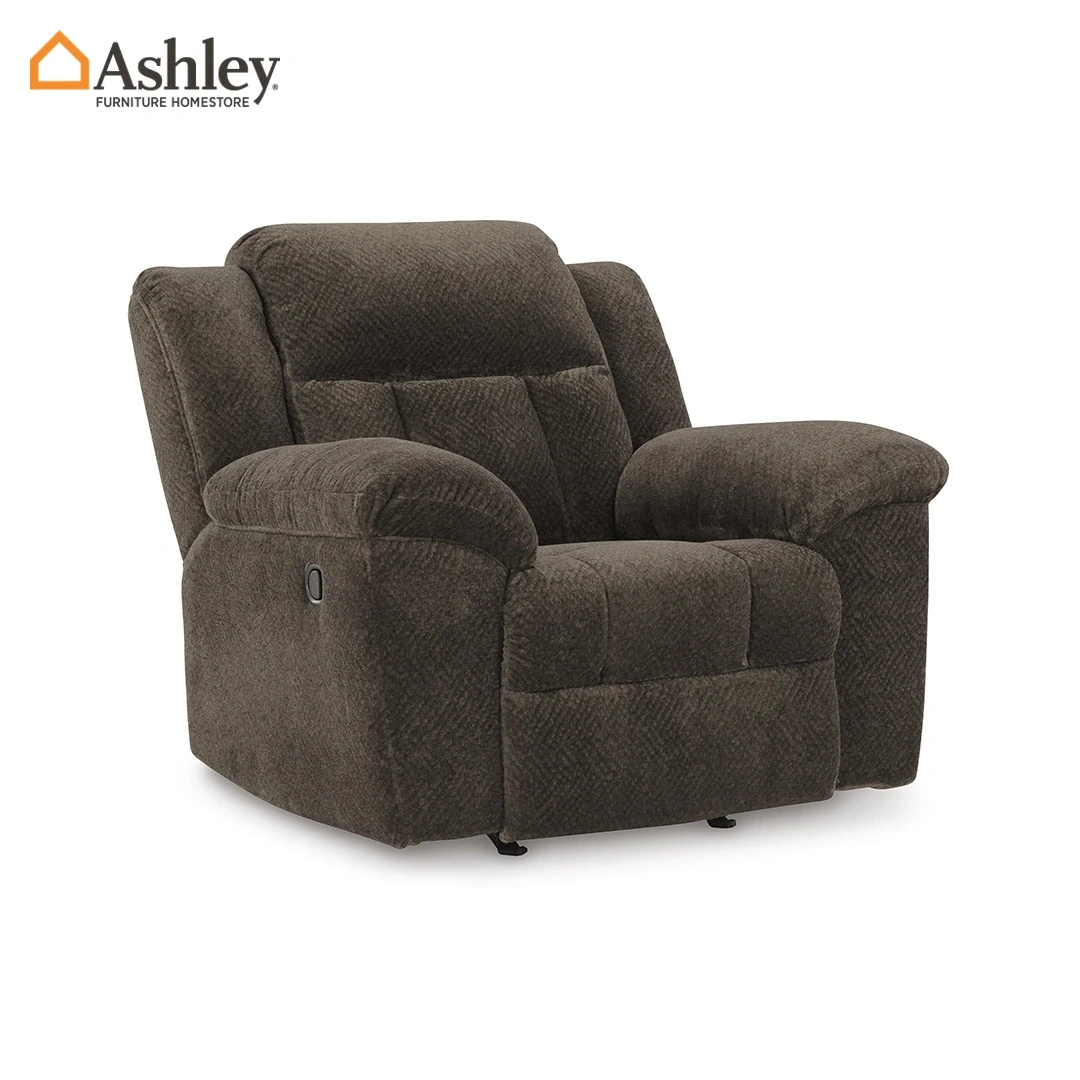 FROHN ROCKER RECLINER BROWN MADE FROM FABRIC