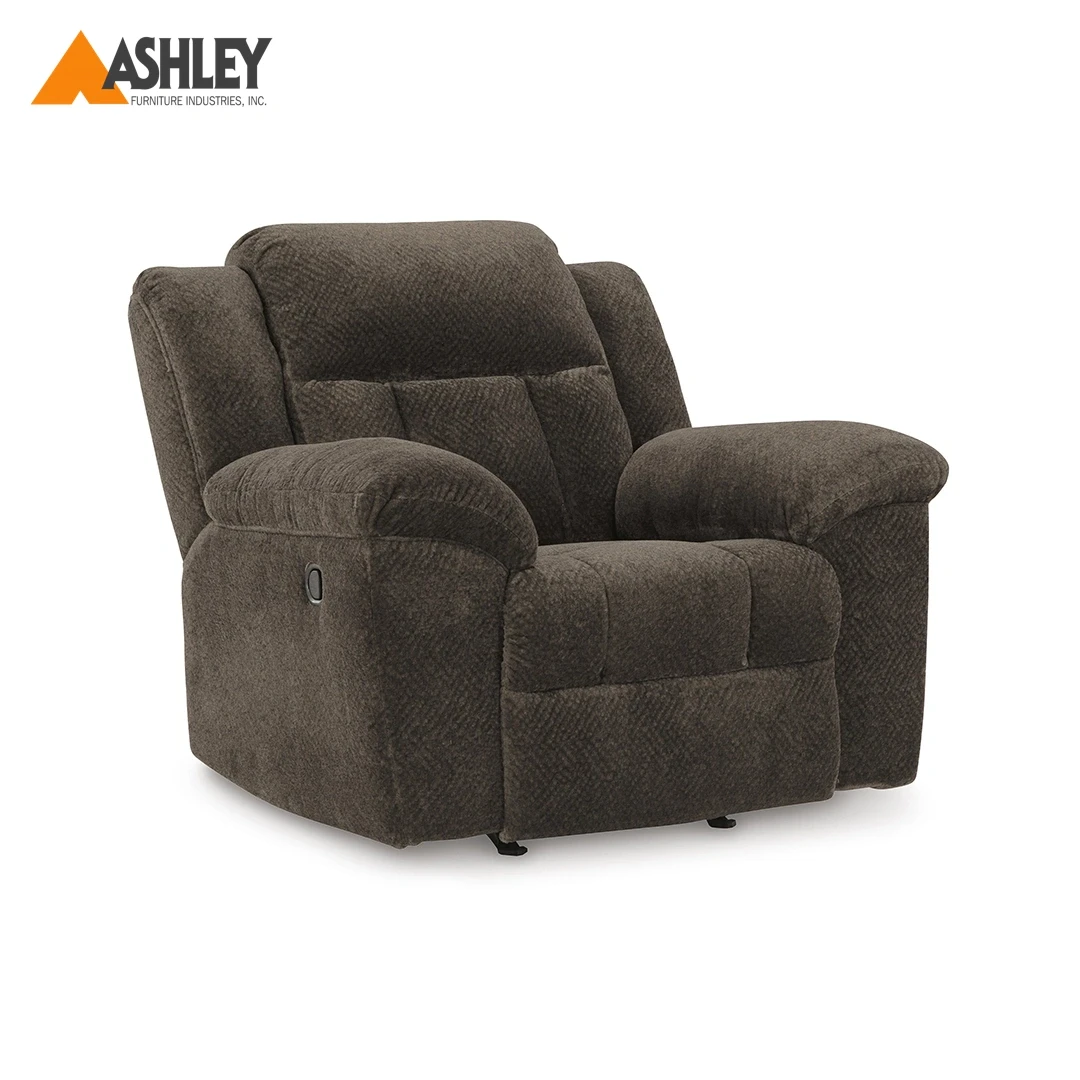 FROHN ROCKER RECLINER BROWN MADE FROM FABRIC