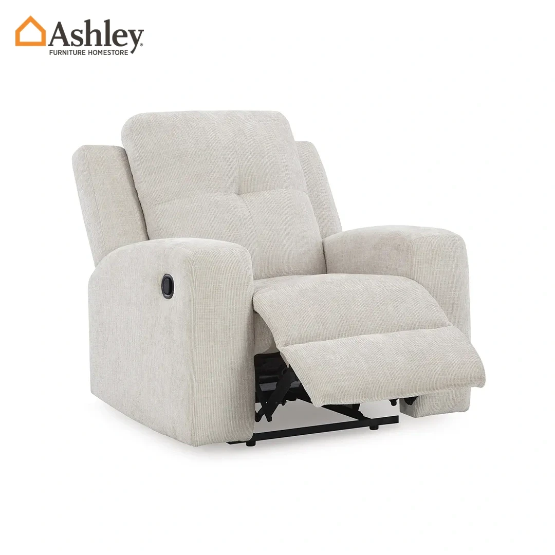 DANUM RECLINER WHITE MADE FROM FABRIC