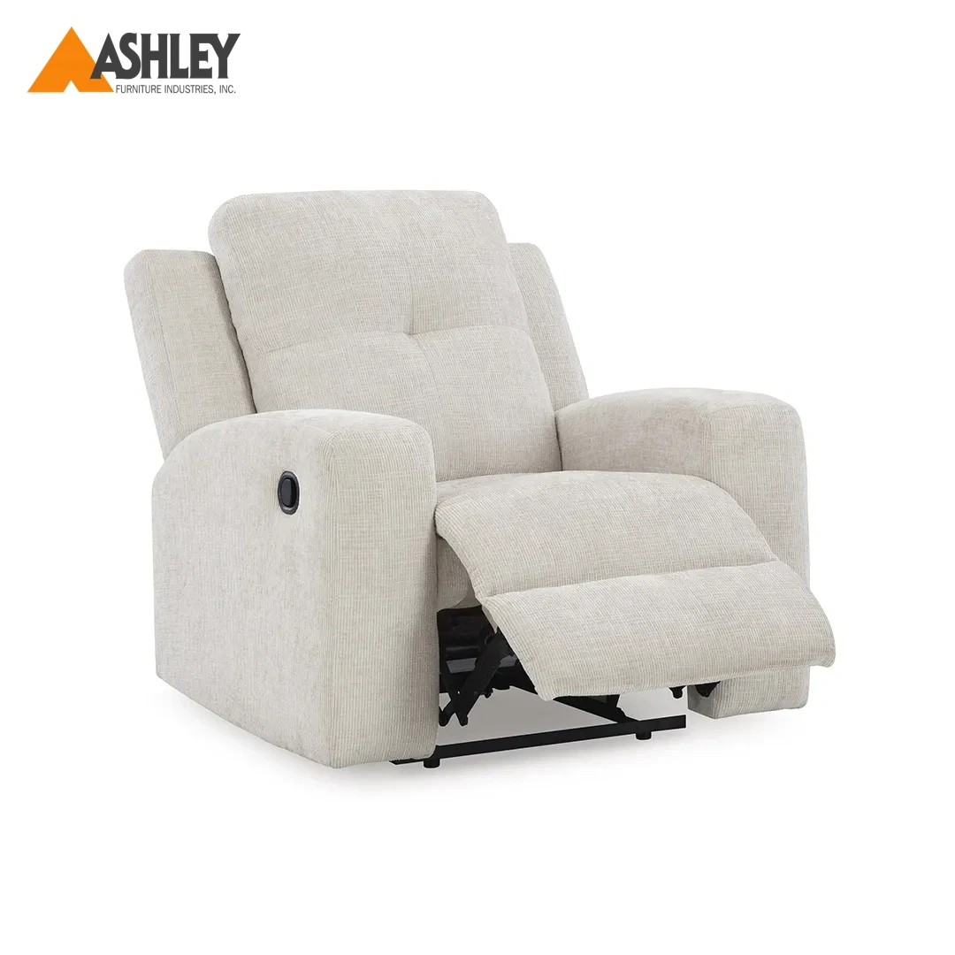 DANUM RECLINER WHITE MADE FROM FABRIC