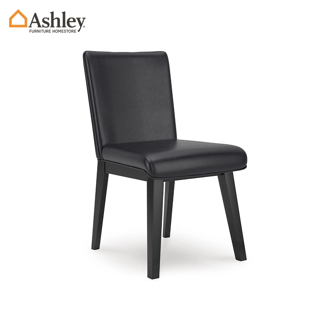 كرسي طعام جيتايا باللون الأسود مع تصميم انتقالي أنيق