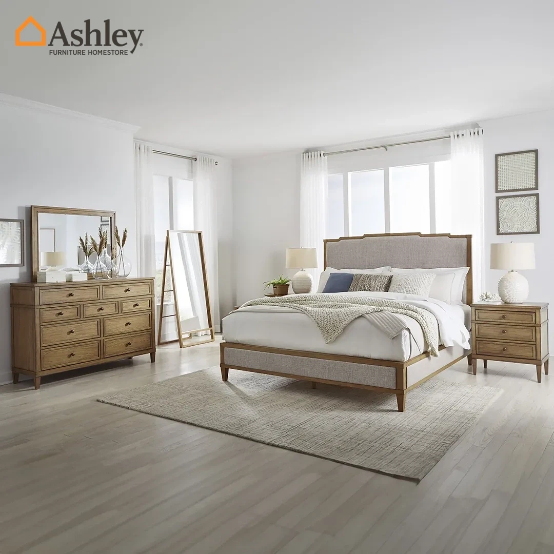 SHARLANCE BEDROOM SET KING SIZE (193*203 CM) MADE FROM WOOD,ENGINEERED WOOD