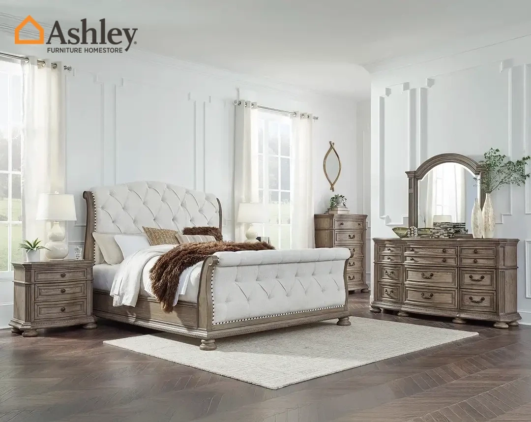 ARDENFIELD BEDROOM SET KING SIZE WITH CHEST ( 193*203) MADE FROM WOOD,ENGINEERED WOOD