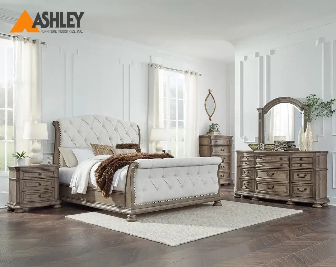 ARDENFIELD BEDROOM SET KING SIZE WITH CHEST ( 193*203) MADE FROM WOOD,ENGINEERED WOOD