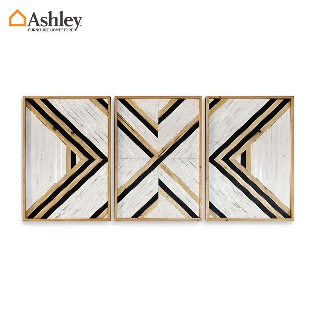 VINUT WALL ART SET OF 3 PCS MADE FROM WOOD