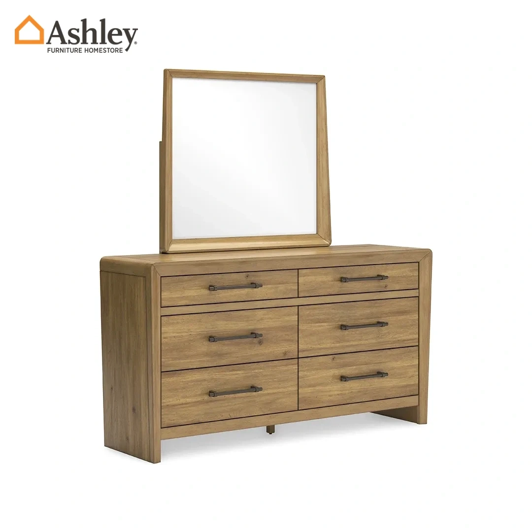 TAKSTON DRESSER + MIRROR MADE FROM ENGINEERED WOOD
