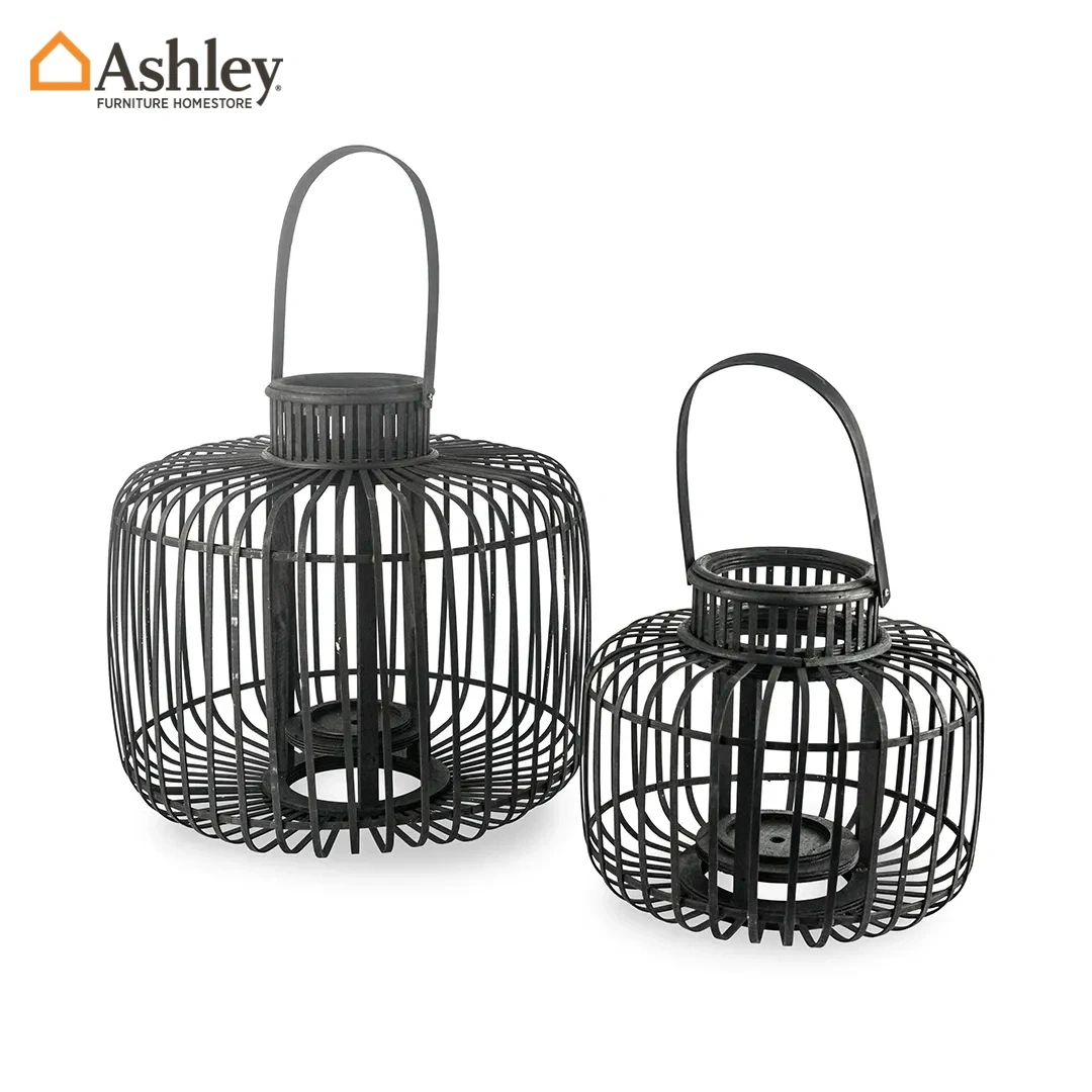 DEKORIA LANTERN SET OF 2 PCS MADE FROM WOOD